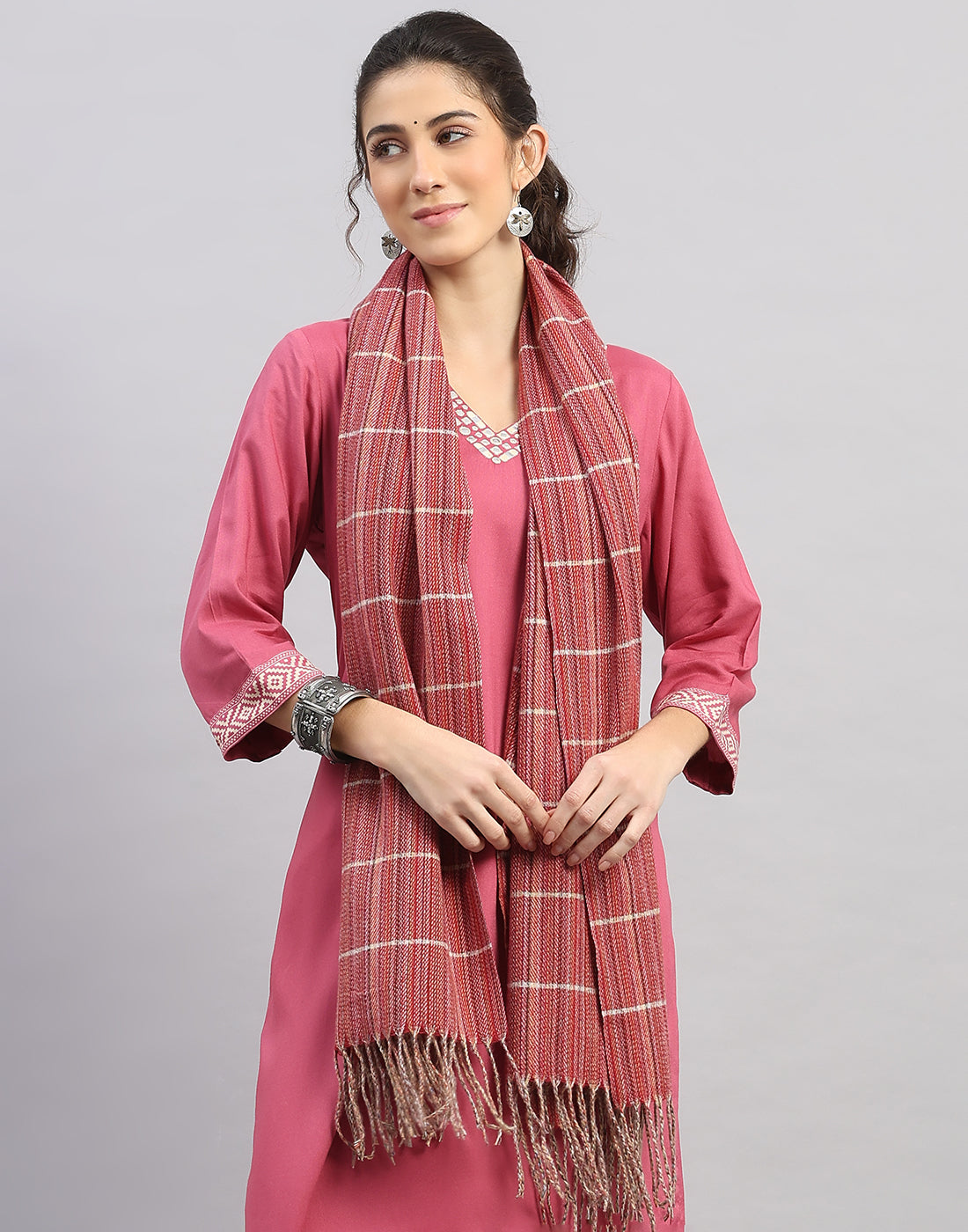 Women Multicolor Self Design Stole