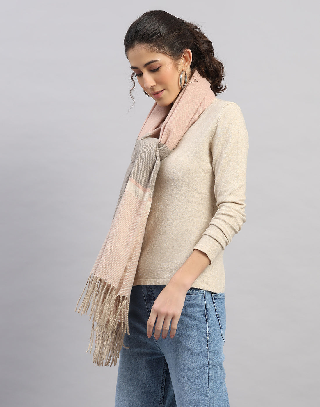 Women Multicolor Self Design Stole