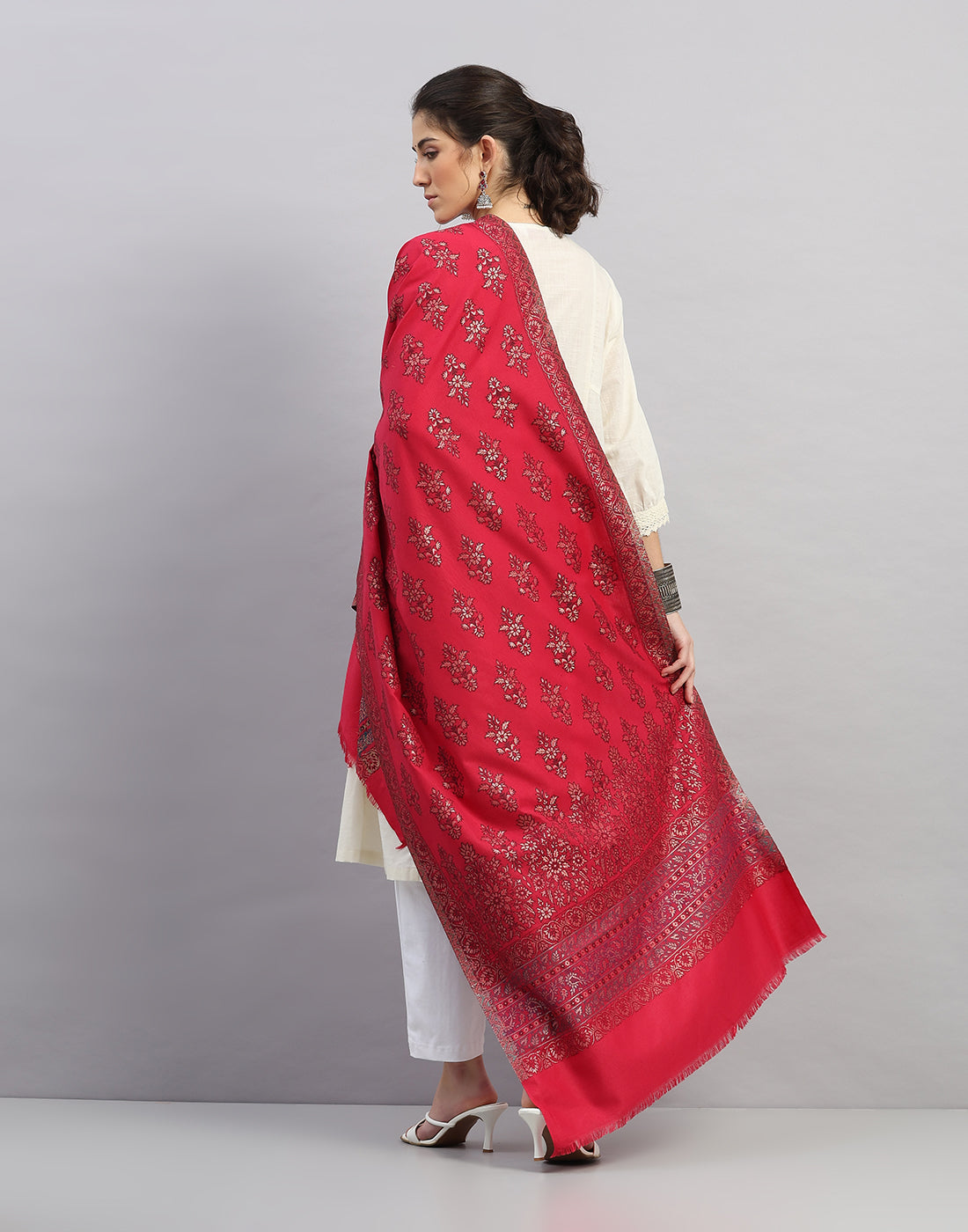 Women Multicolor Self Design Stole