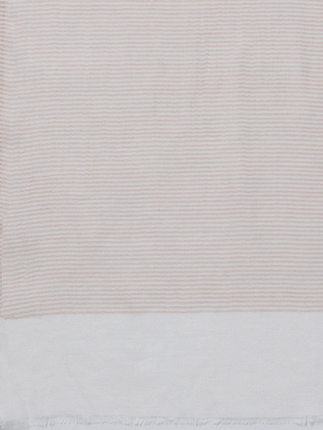 Women Cream Solid Wool Blend Stole