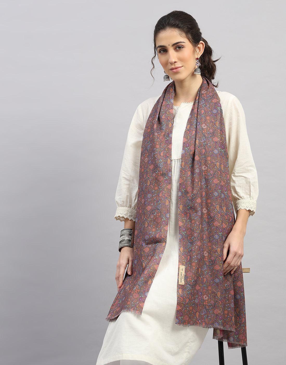 Women Multicolor Self Design Stole