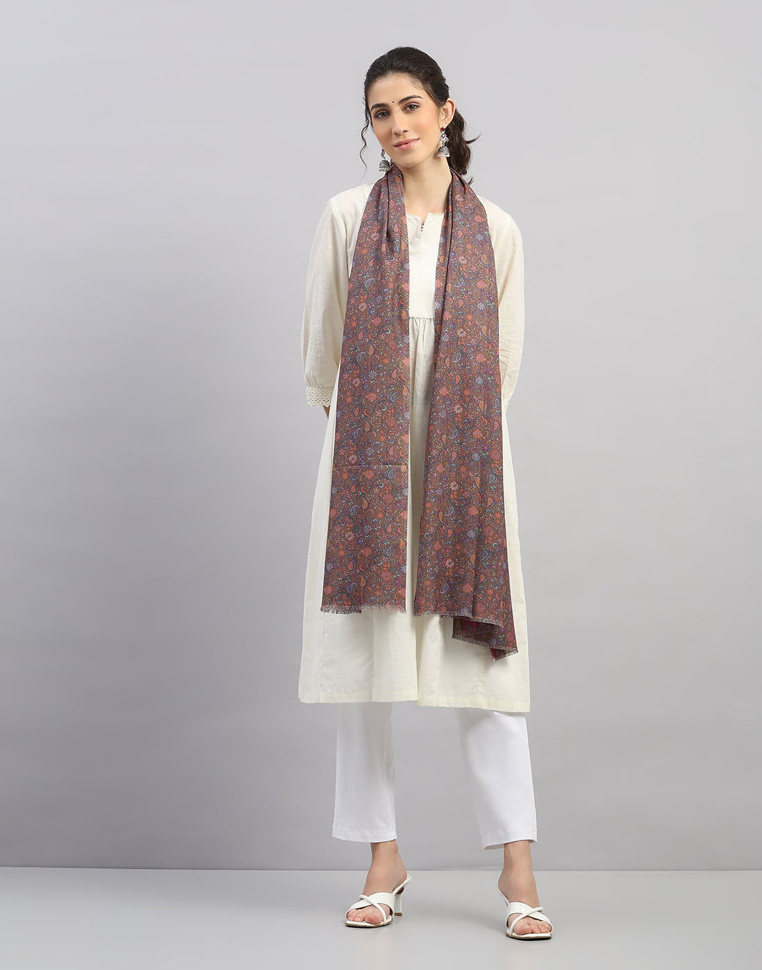 Women Multicolor Self Design Stole