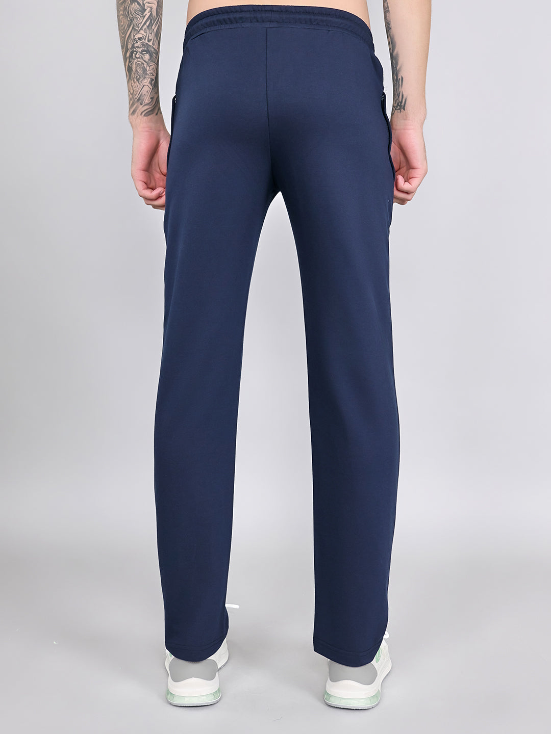 Rock.it Men Navy Blue Solid Smart Fit Lower