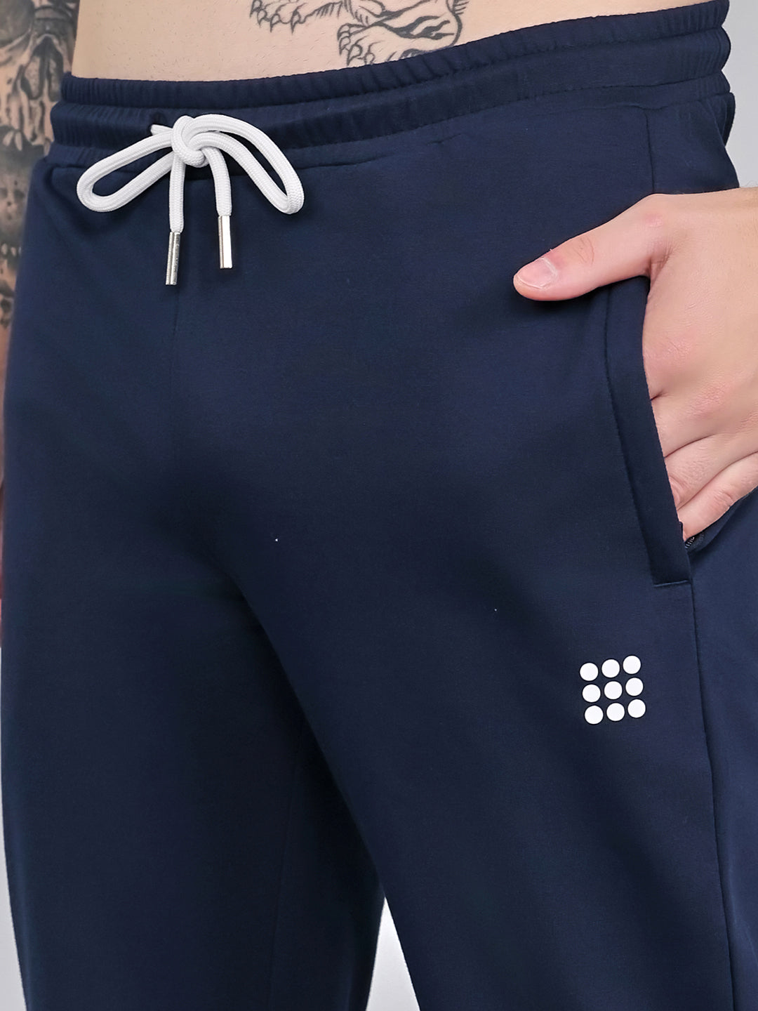 Rock.it Men Navy Blue Solid Smart Fit Lower