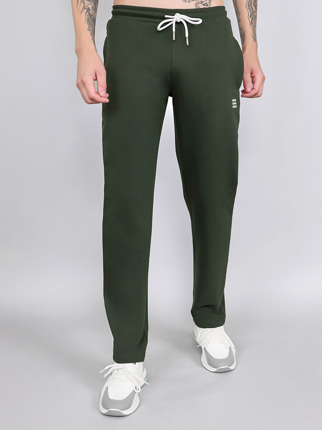 Rock.it Men Olive Solid Smart Fit Lower