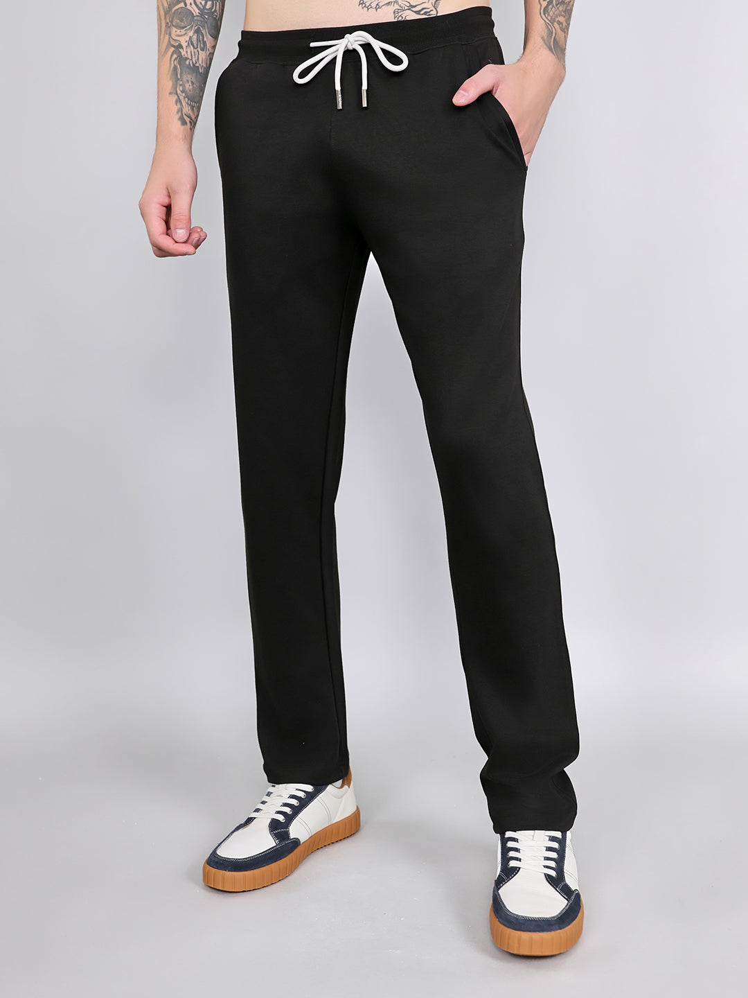 Rock.it Men Black Solid Smart Fit Lower