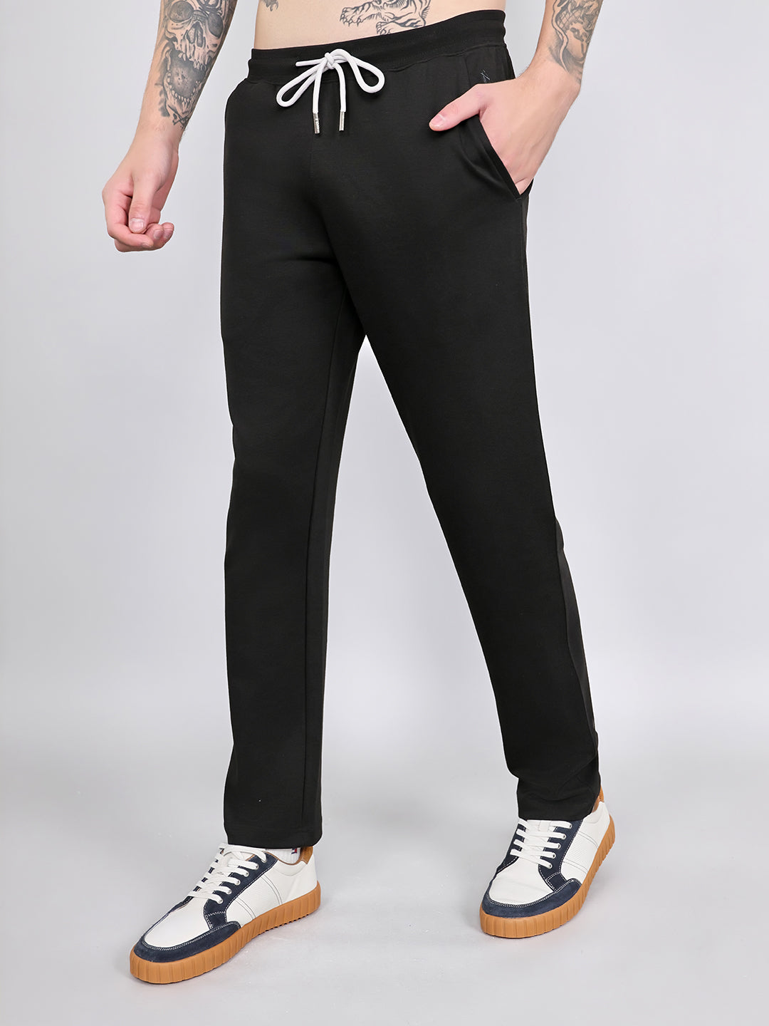 Rock.it Men Black Solid Smart Fit Lower