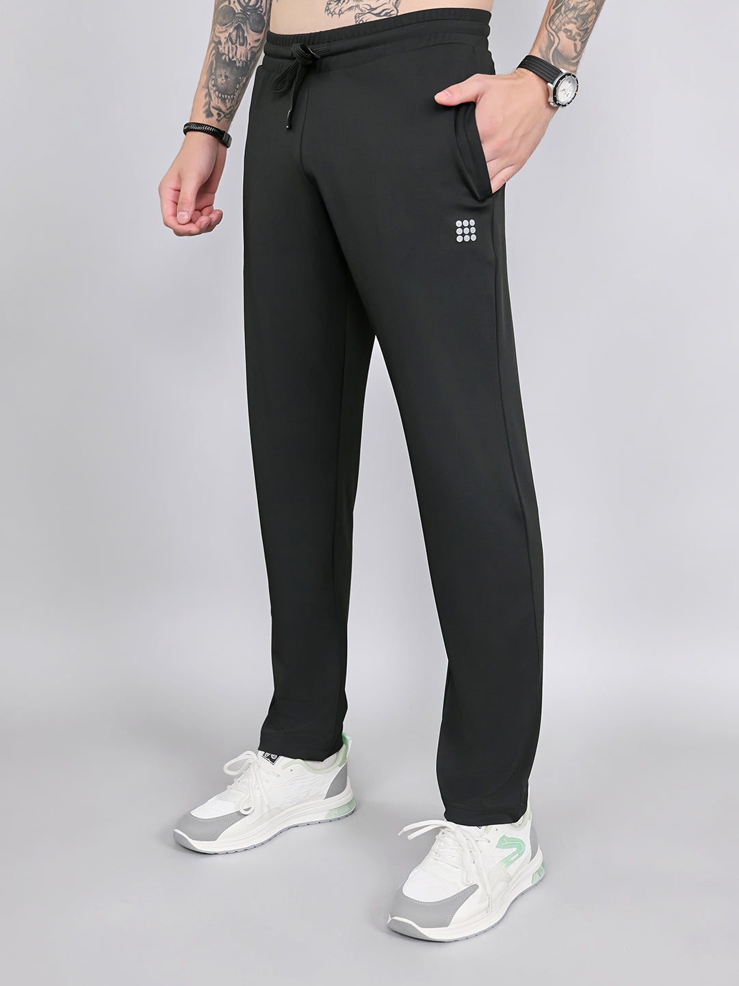 Rock.it Men Black Solid Smart Fit Lower