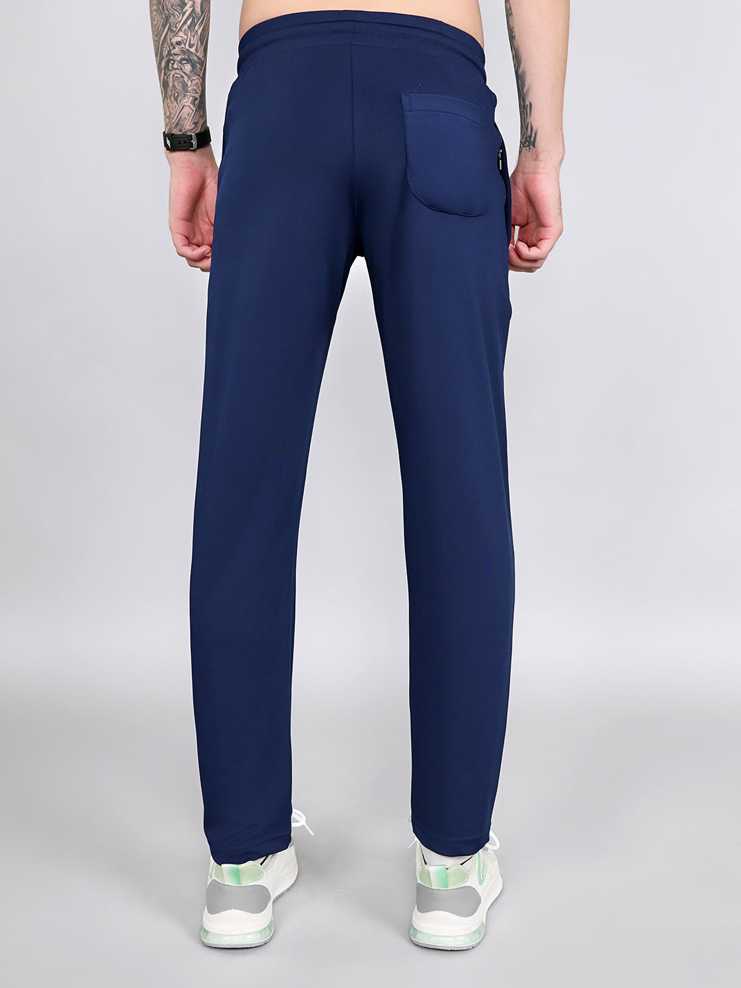 Rock.it Men Navy Blue Solid Smart Fit Lower