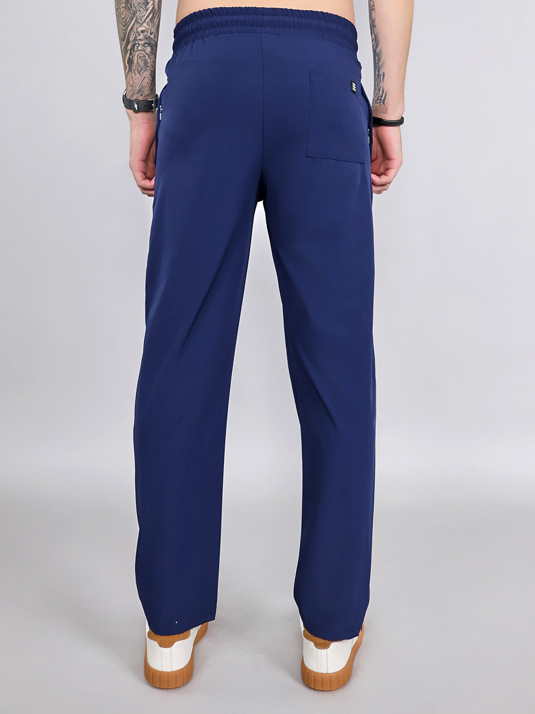 Rock.it Men Dark Blue Solid Regular Fit Lower
