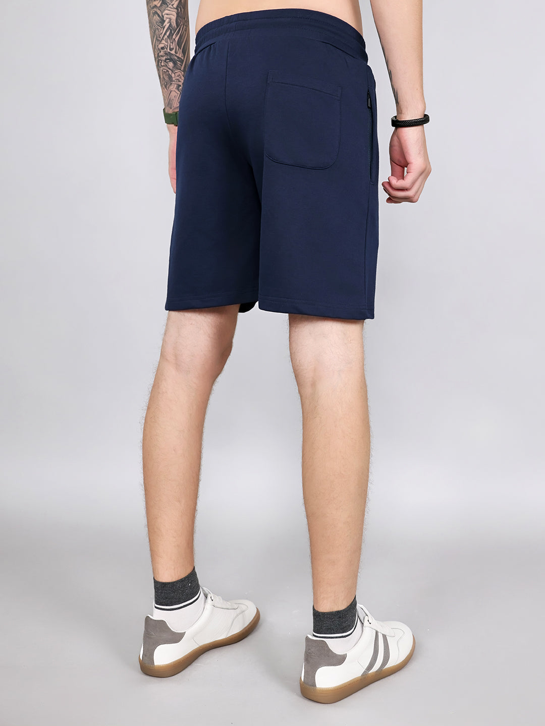 Rock.it Men Navy Blue Solid Regular Fit Shorts