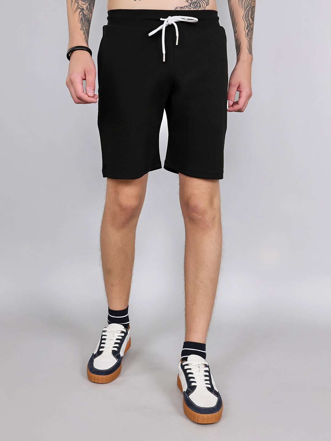 Rock.it Men Black Solid Regular Fit Shorts
