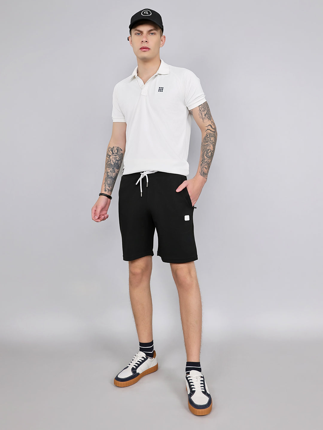 Rock.it Men Black Solid Regular Fit Shorts