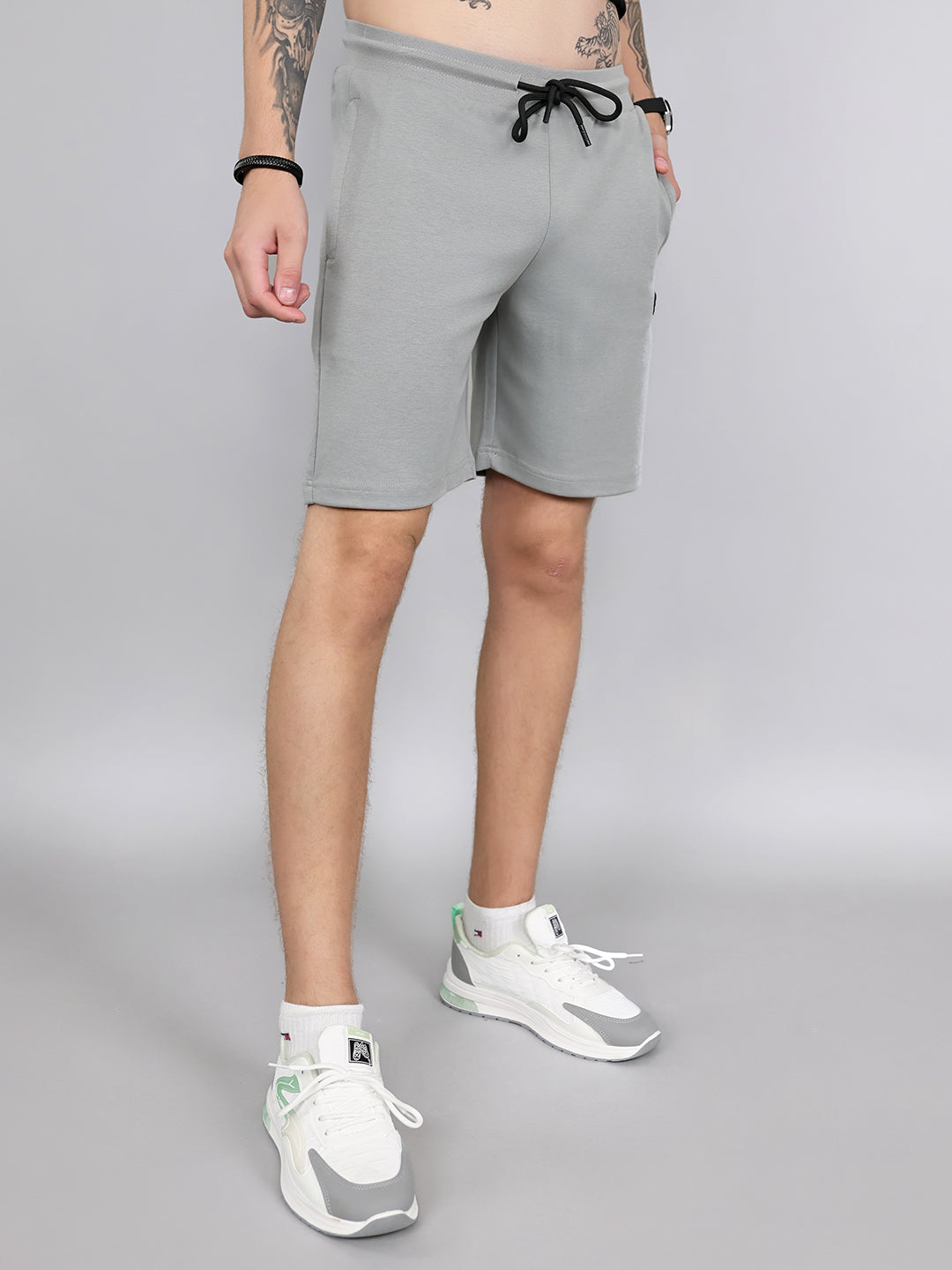 Rock.it Men Grey Solid Regular Fit Shorts