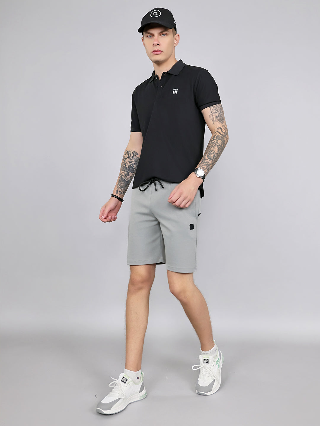 Rock.it Men Grey Solid Regular Fit Shorts