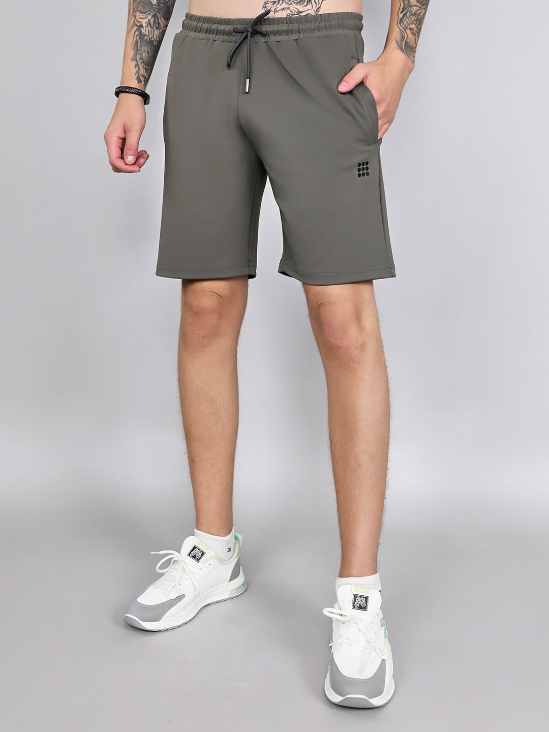 Rock.it Men Grey Solid Regular Fit Shorts