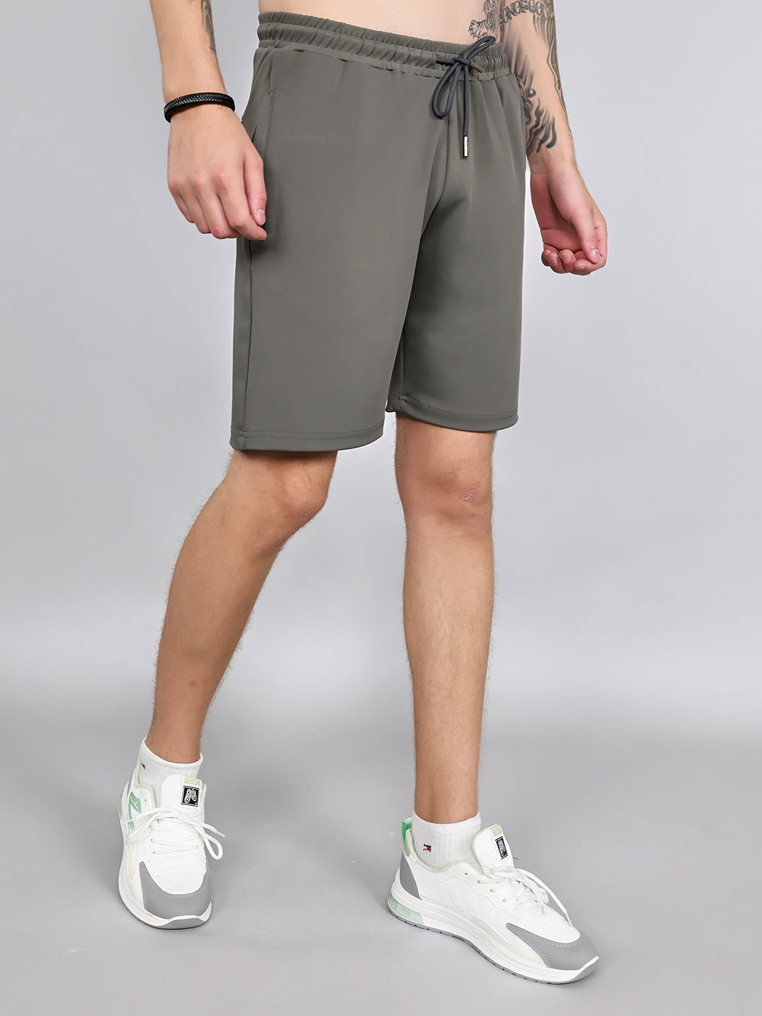 Rock.it Men Grey Solid Regular Fit Shorts