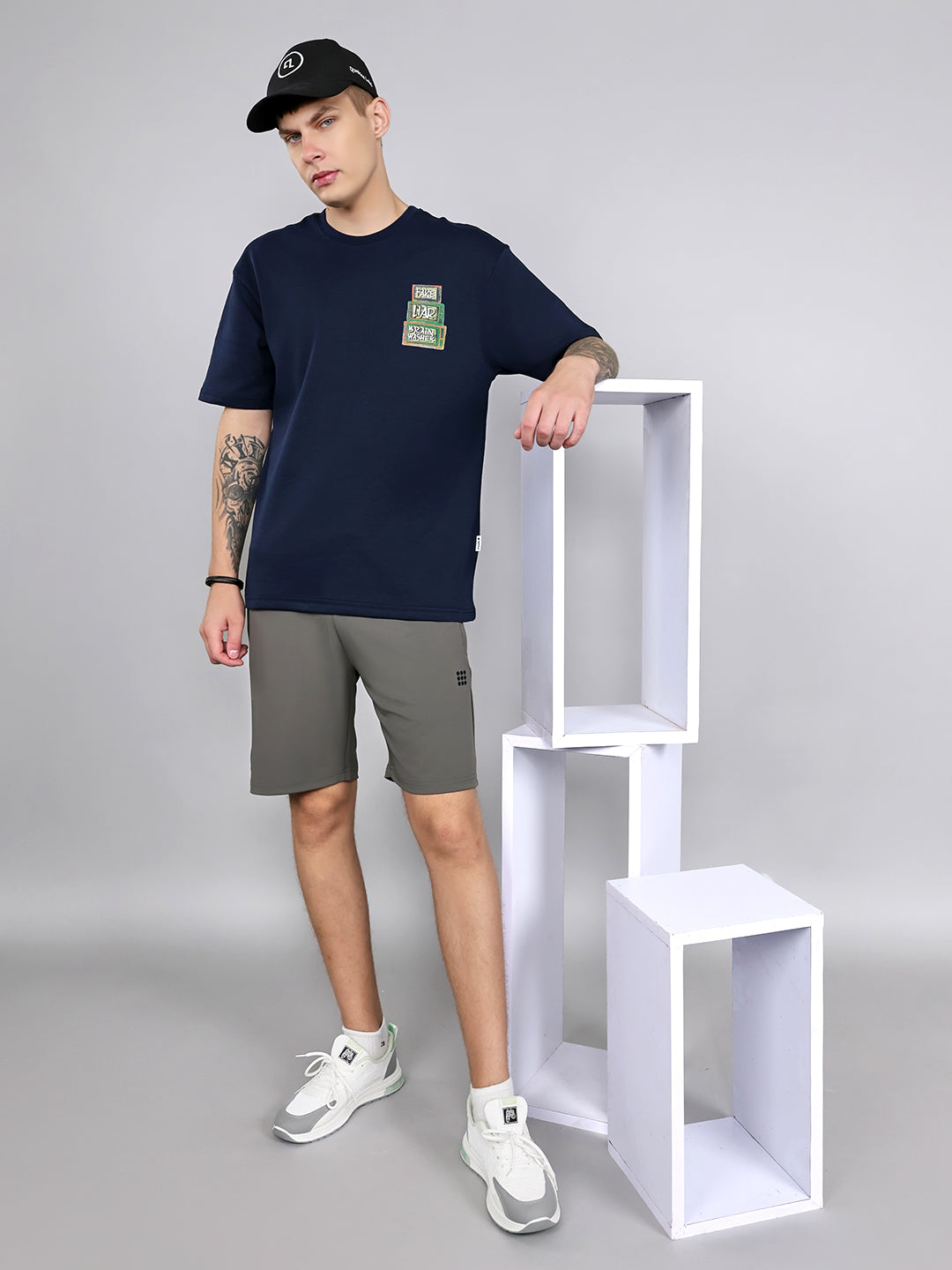 Rock.it Men Grey Solid Regular Fit Shorts