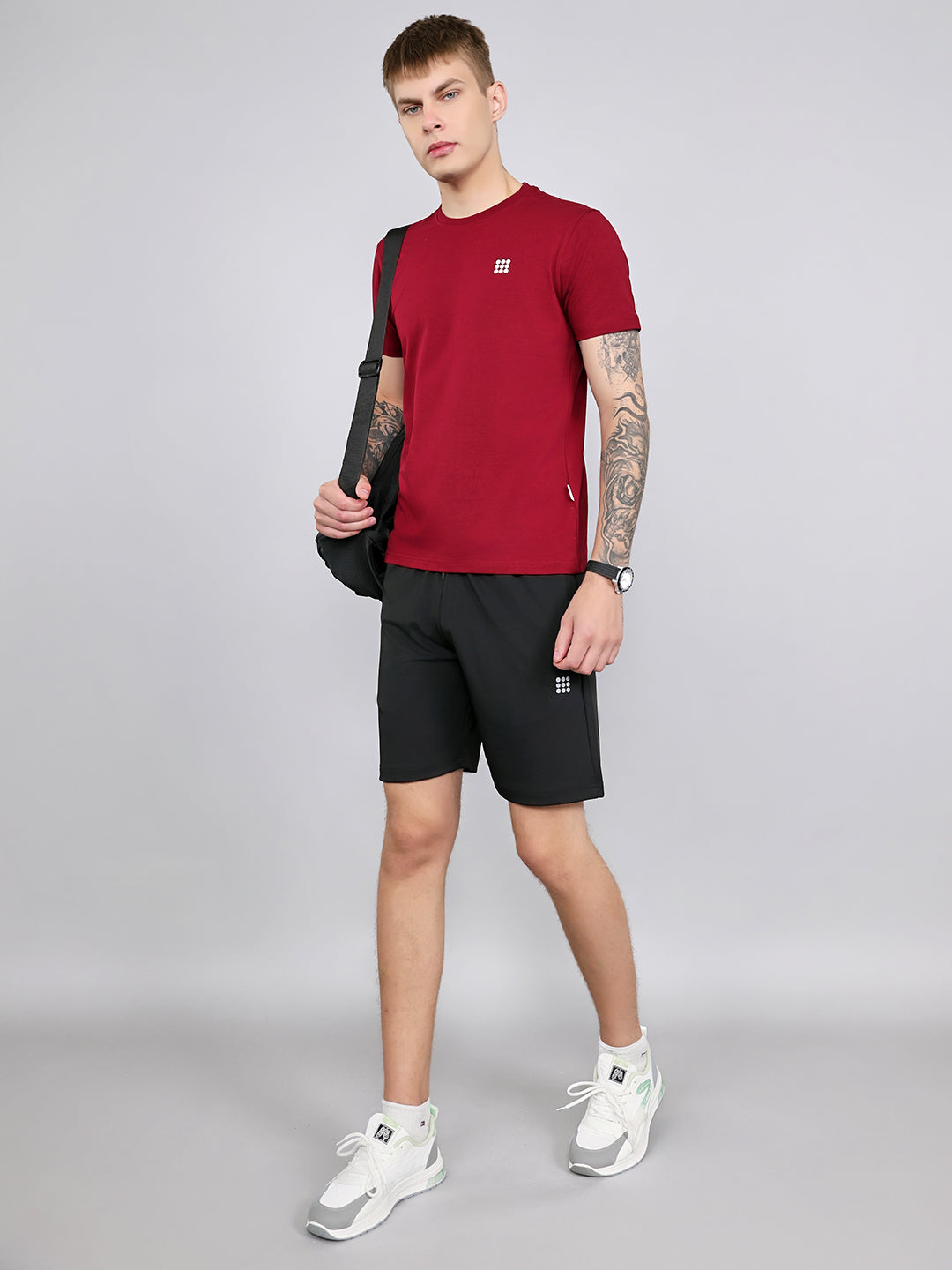 Rock.it Men Black Solid Regular Fit Shorts