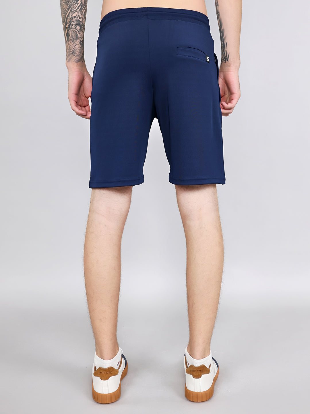 Rock.it Men Navy Blue Solid Regular Fit Shorts
