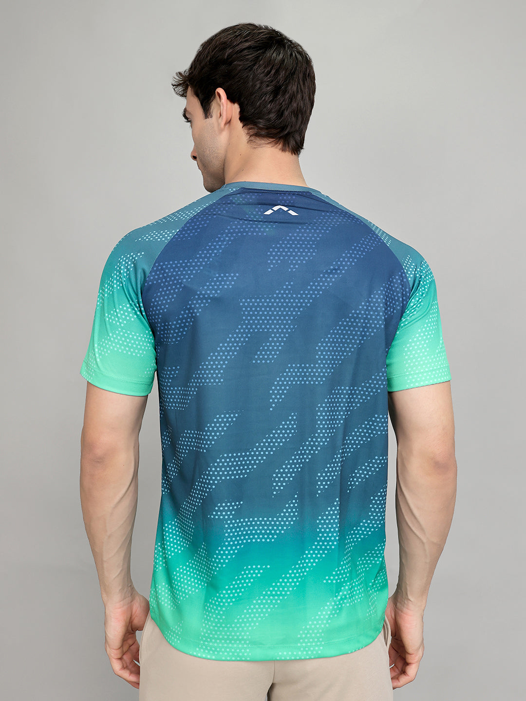 Rock.it Men Green Printed Round Neck Half Sleeve T-Shirt