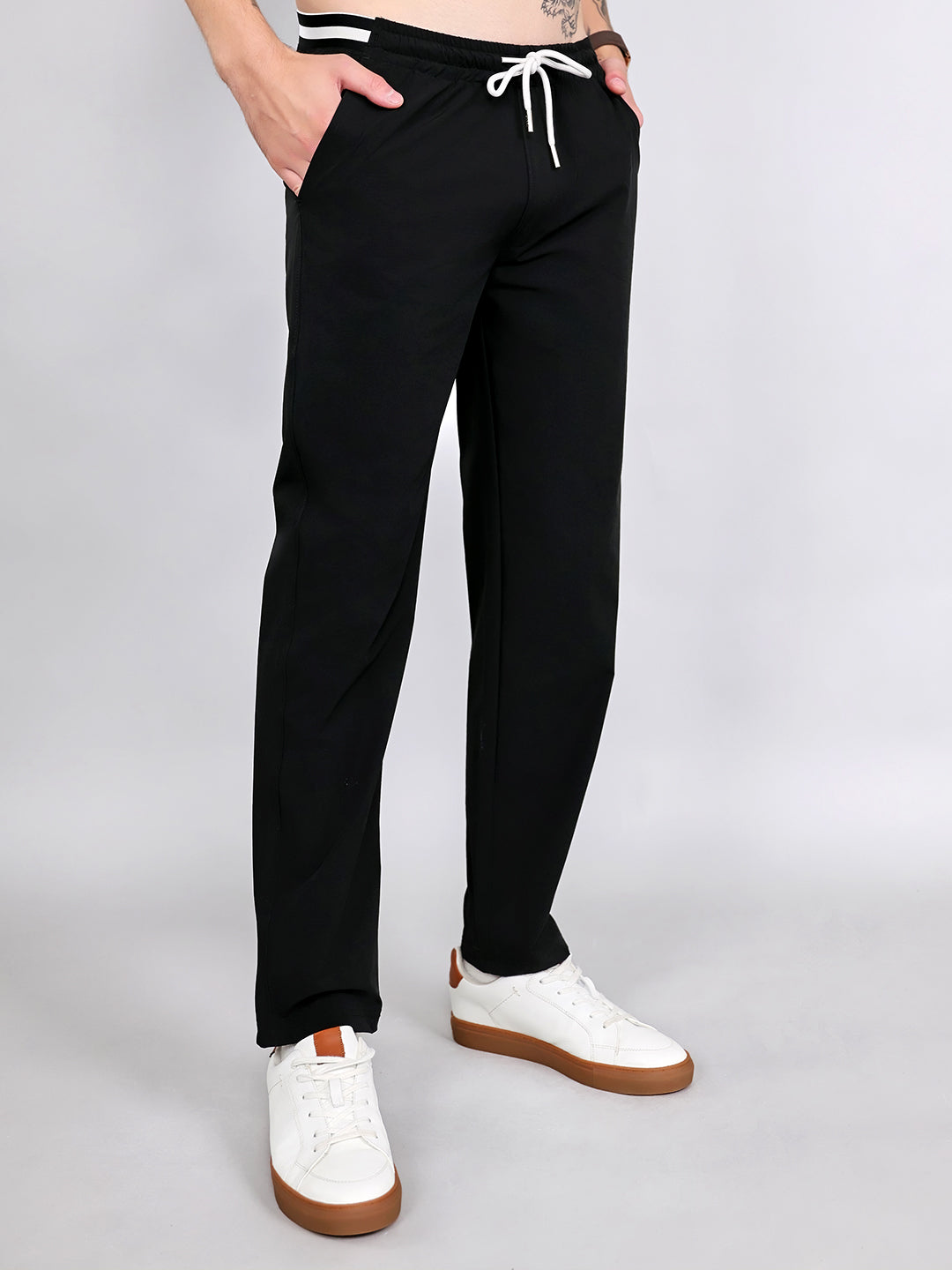 Rock.it Men Black Solid Regular Fit Lower