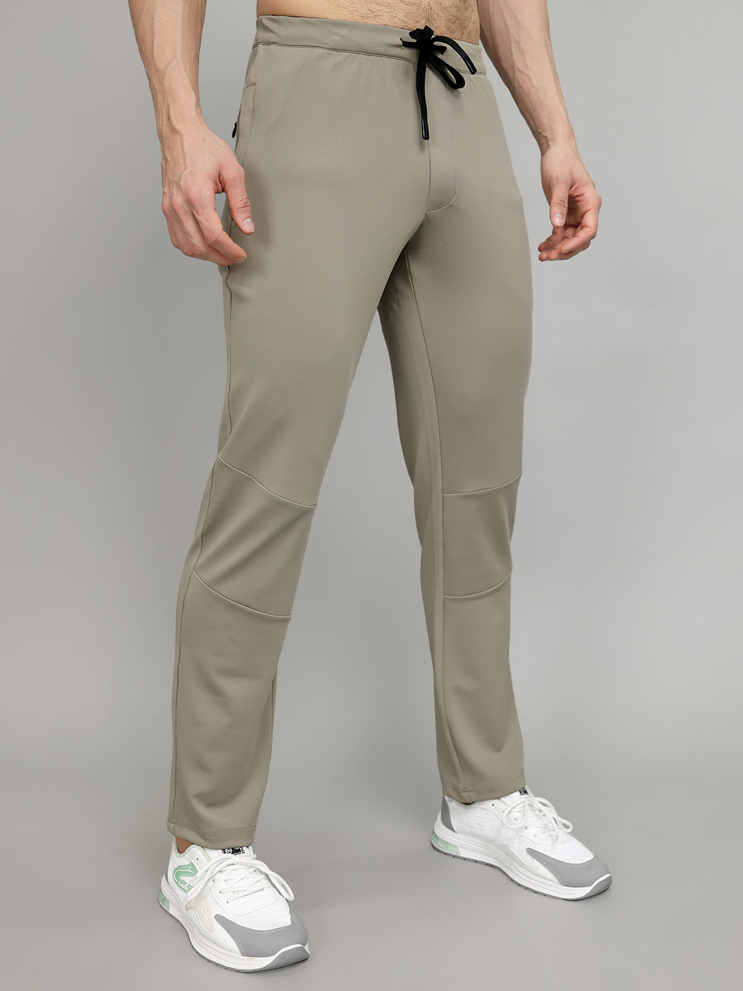 Rock.it Men Beige Solid Slim Fit Lower