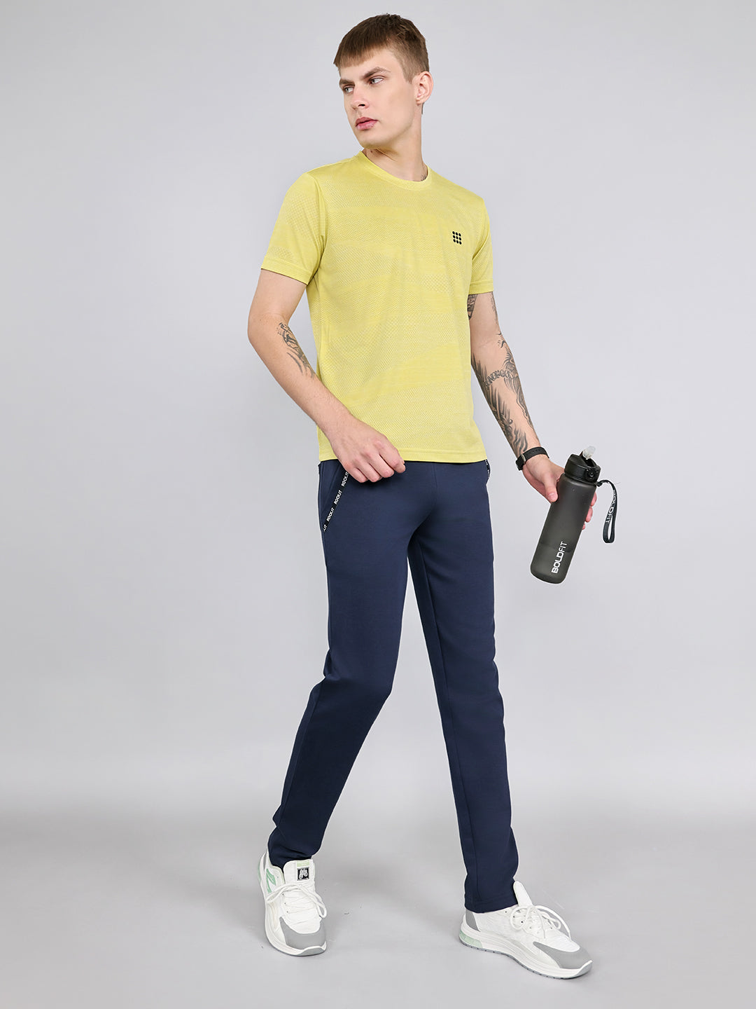 Rock.it Men Navy Blue Solid Smart Fit Lower