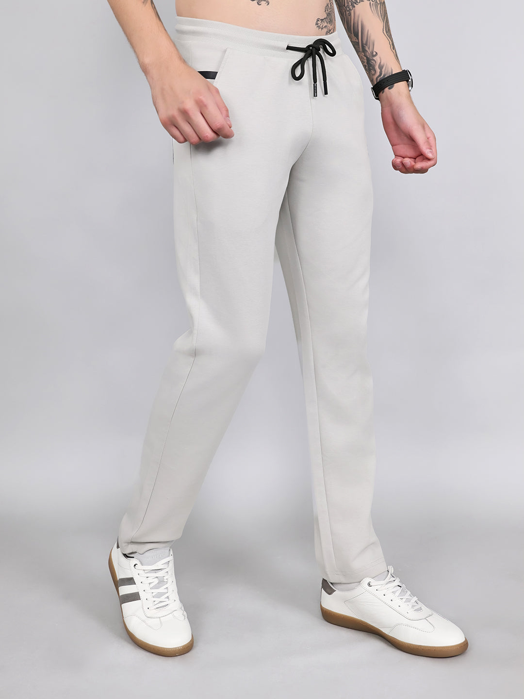 Rock.it Men Grey Solid Smart Fit Lower