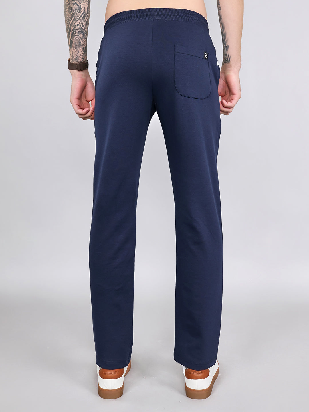Rock.it Men Navy Blue Solid Smart Fit Lower
