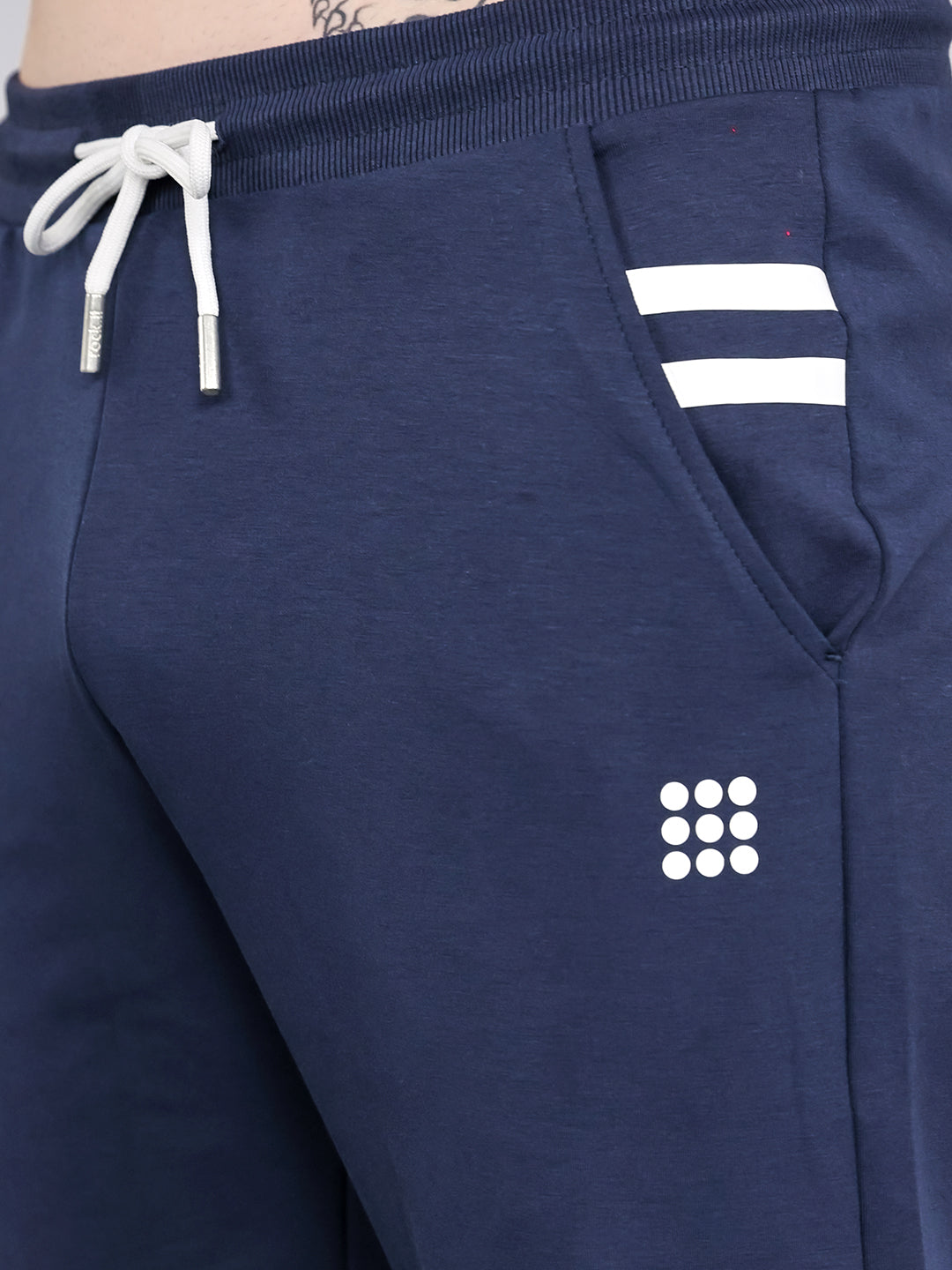Rock.it Men Navy Blue Solid Smart Fit Lower