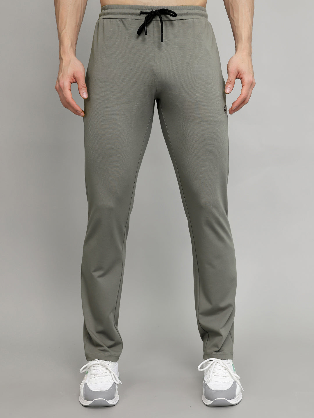 Rock.it Men Grey Solid Slim Fit Lower