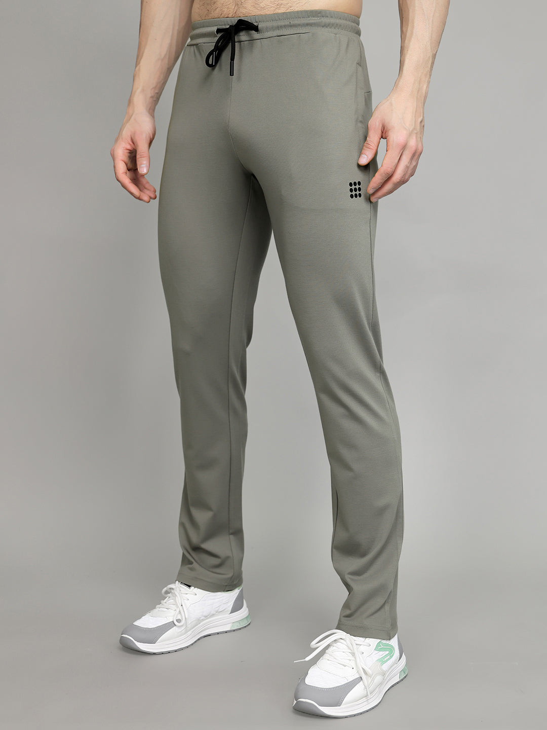 Rock.it Men Grey Solid Slim Fit Lower