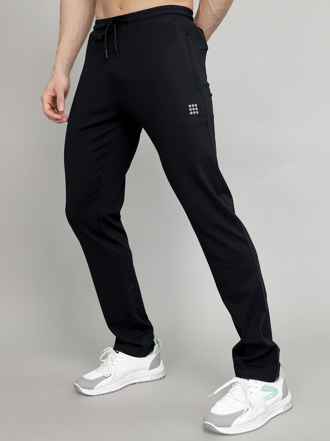 Rock.it Men Black Solid Slim Fit Lower