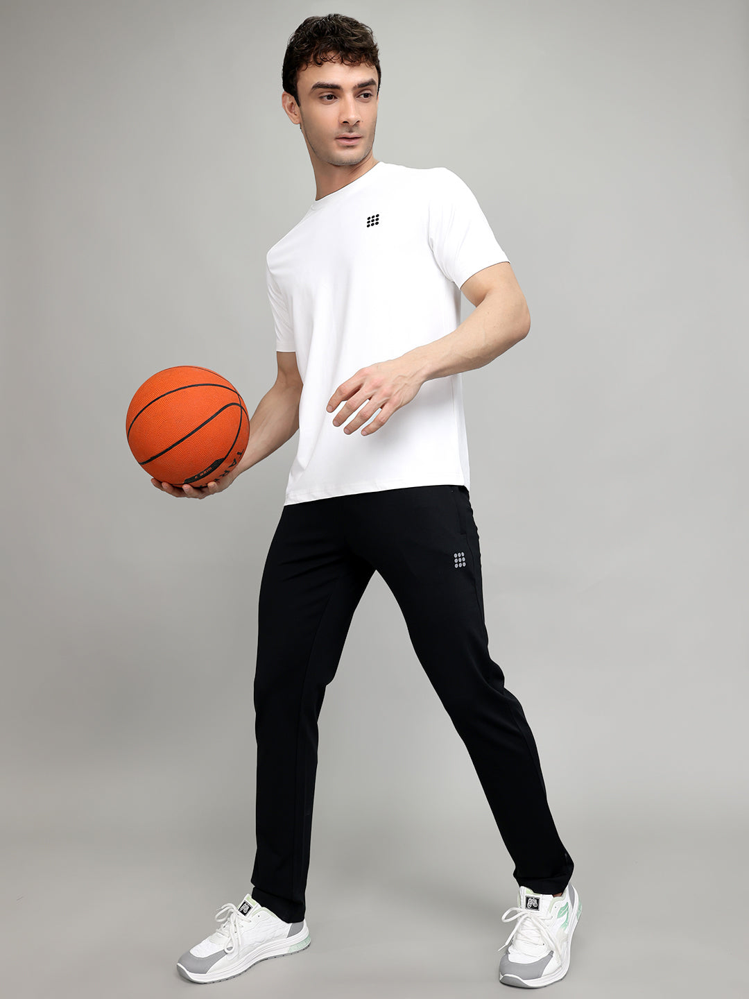 Rock.it Men Black Solid Slim Fit Lower