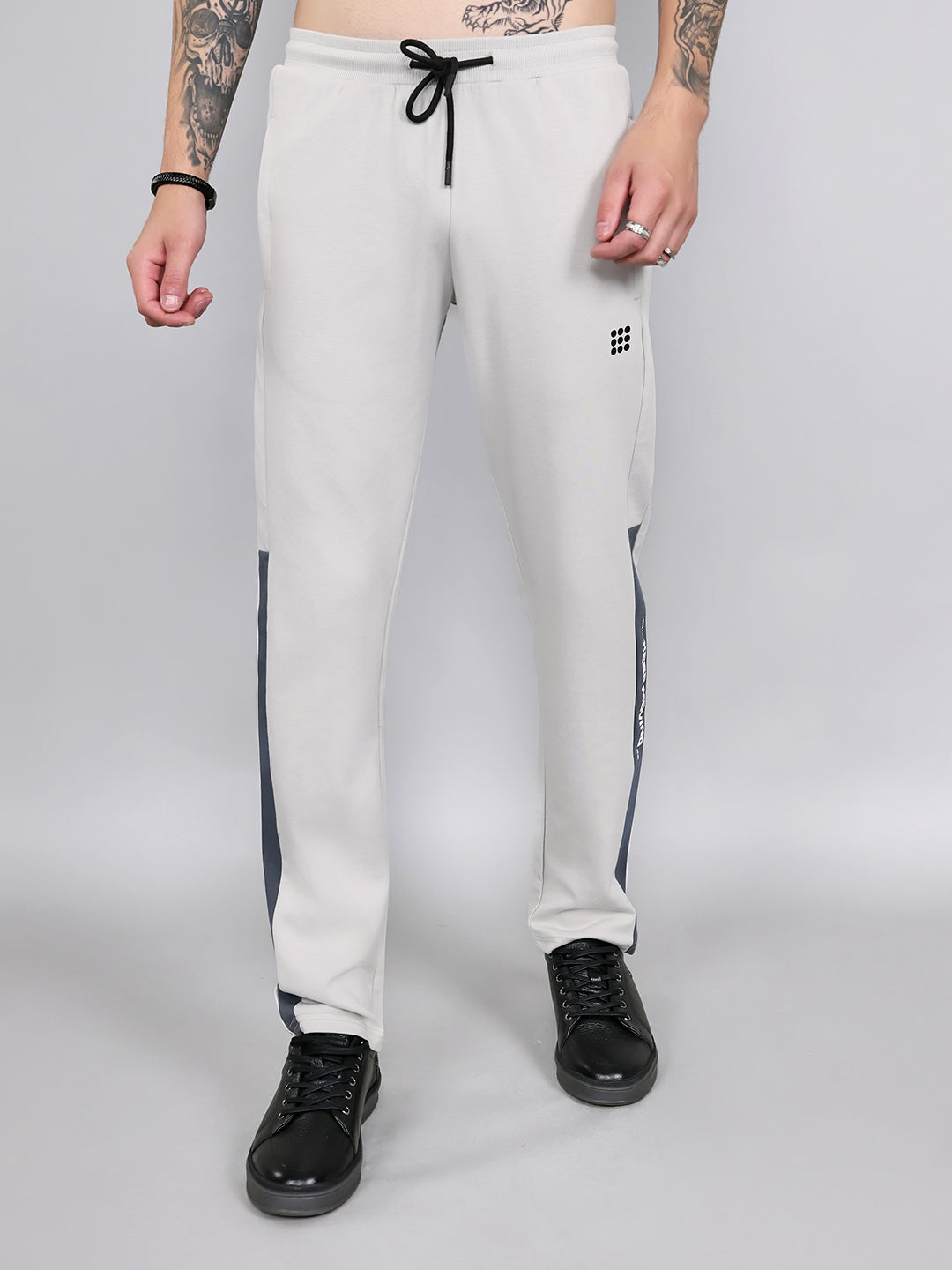 Rock.it Men Light Grey Solid Smart Fit Lower