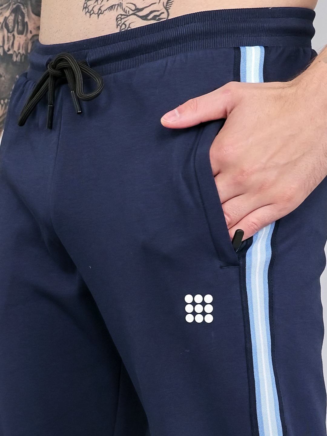 Rock.it Men Navy Blue Solid Smart Fit Lower