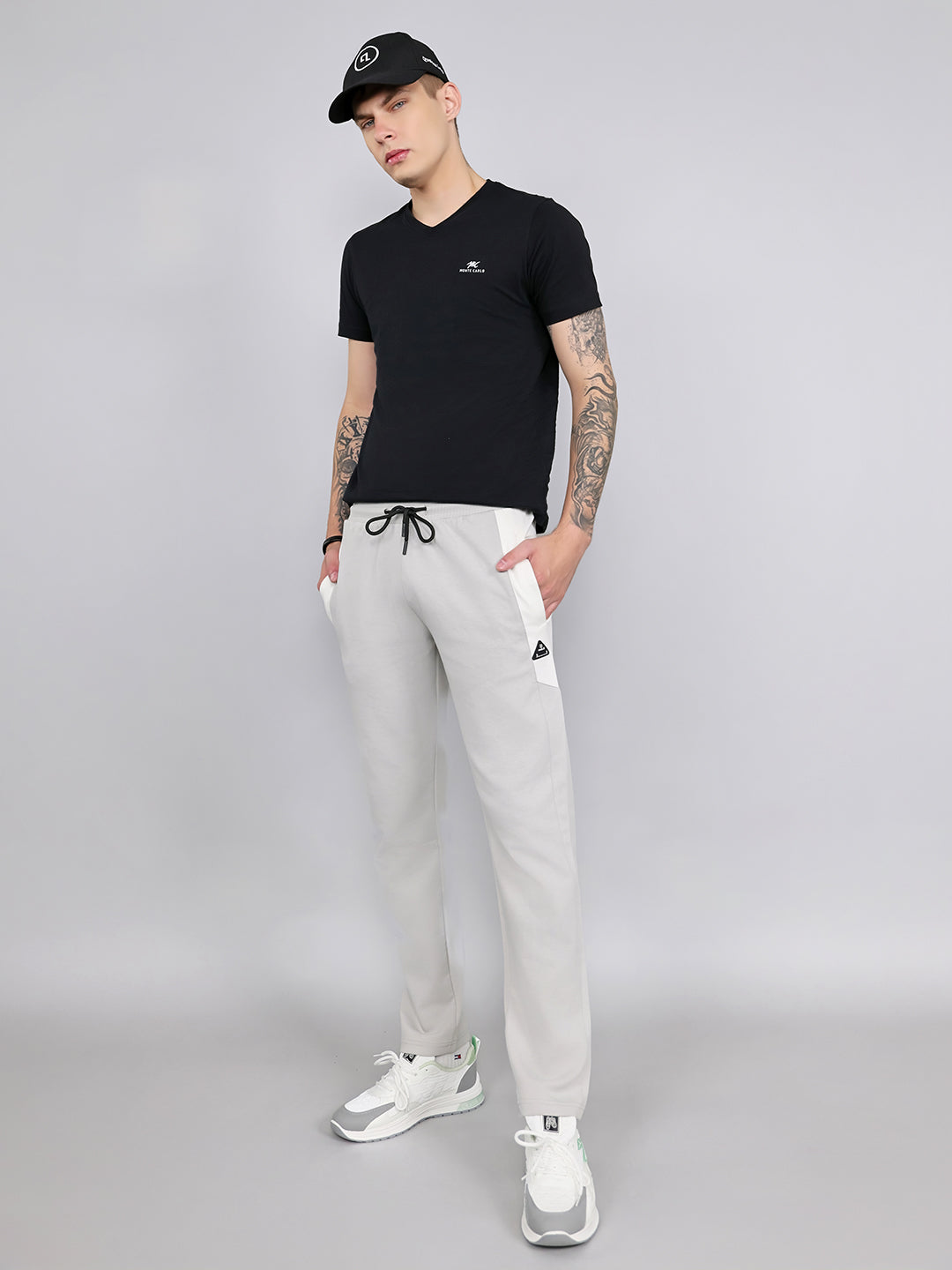 Rock.it Men Light Grey Solid Smart Fit Lower