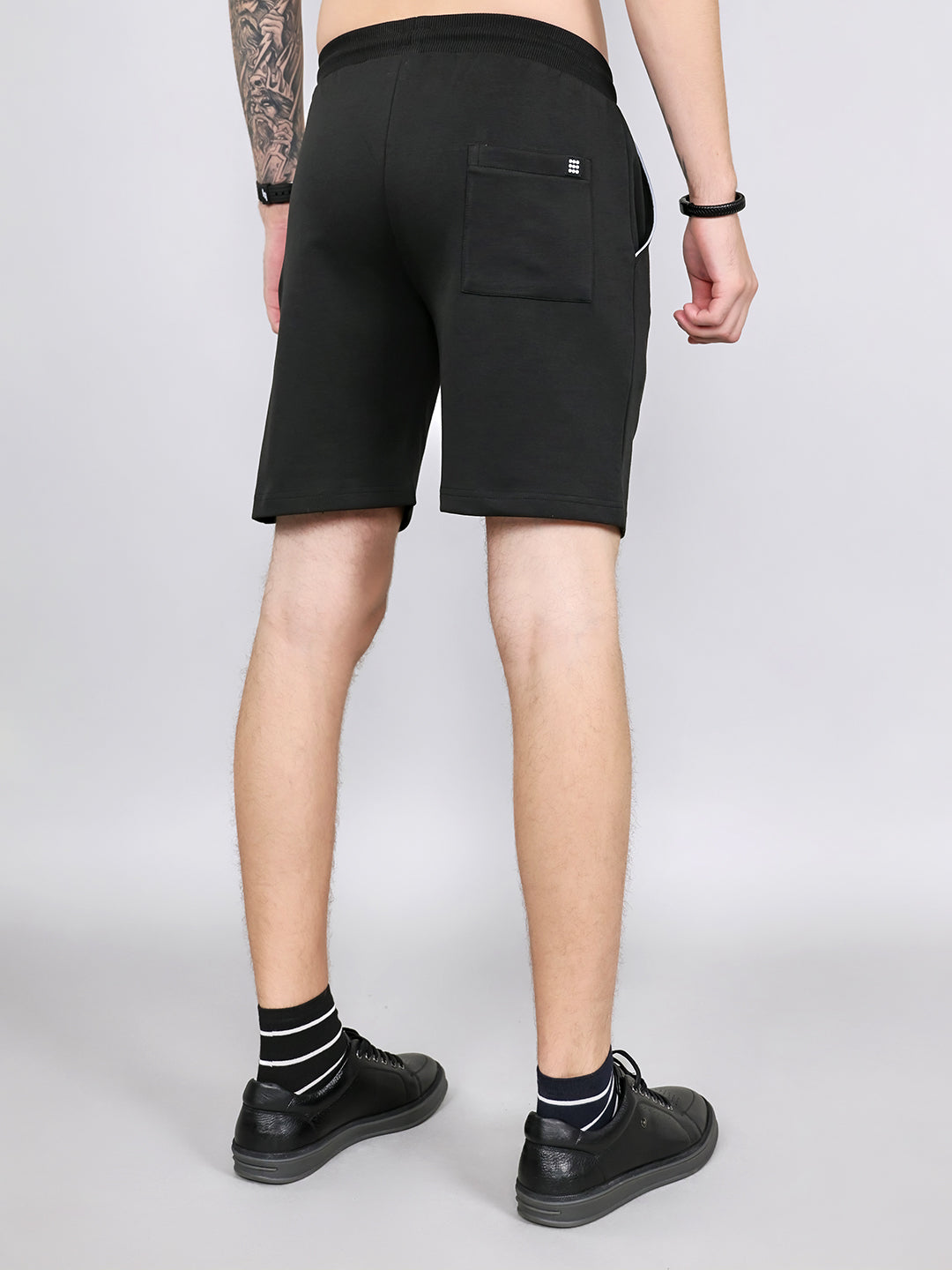 Rock.it Men Black Solid Regular Fit Shorts