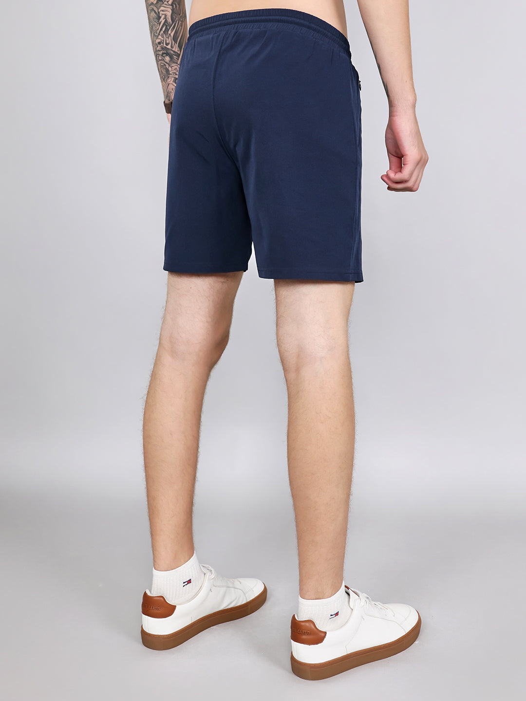 Rock.it Men Navy Blue Solid Regular Fit Shorts