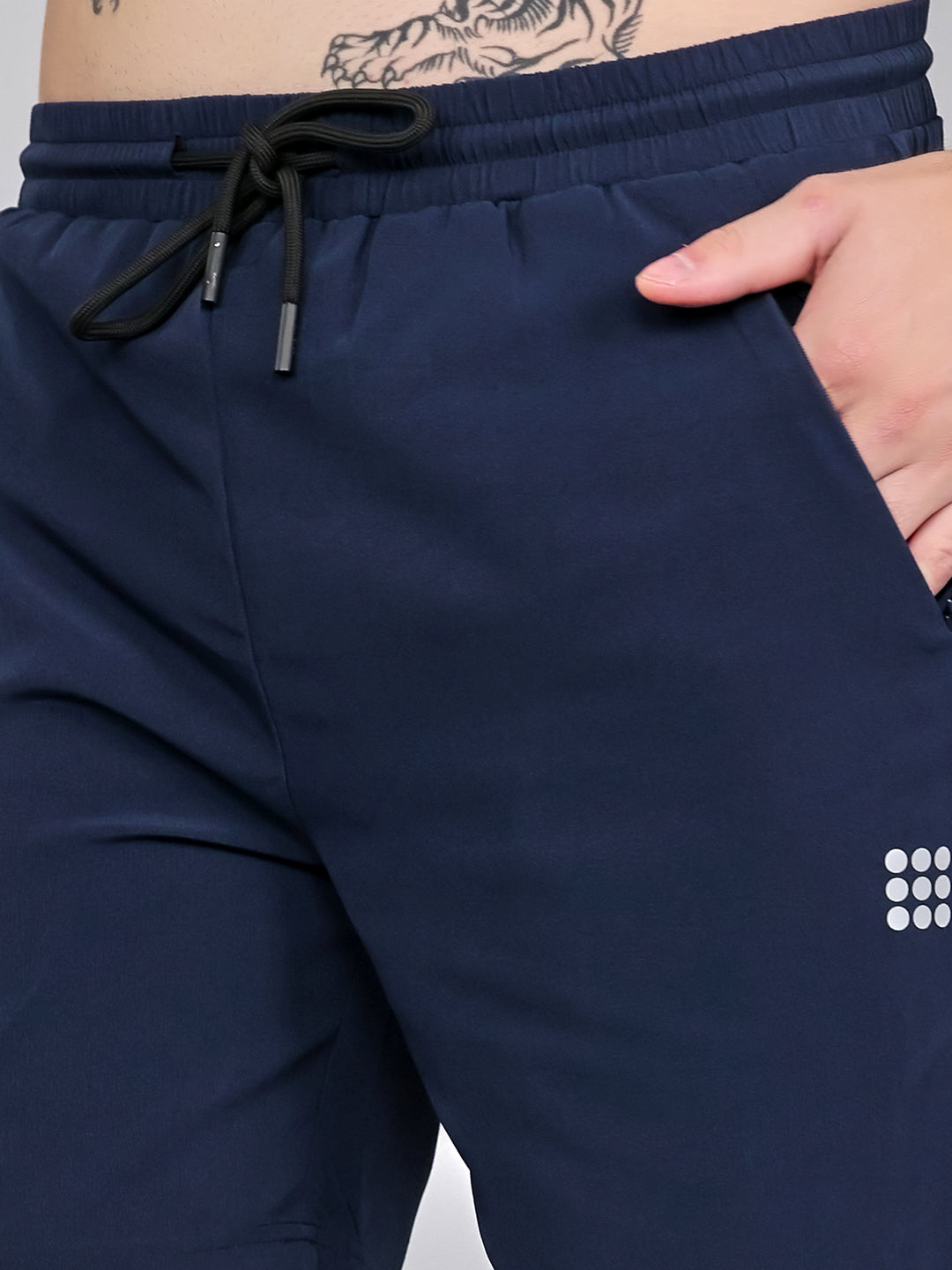 Rock.it Men Navy Blue Solid Regular Fit Shorts