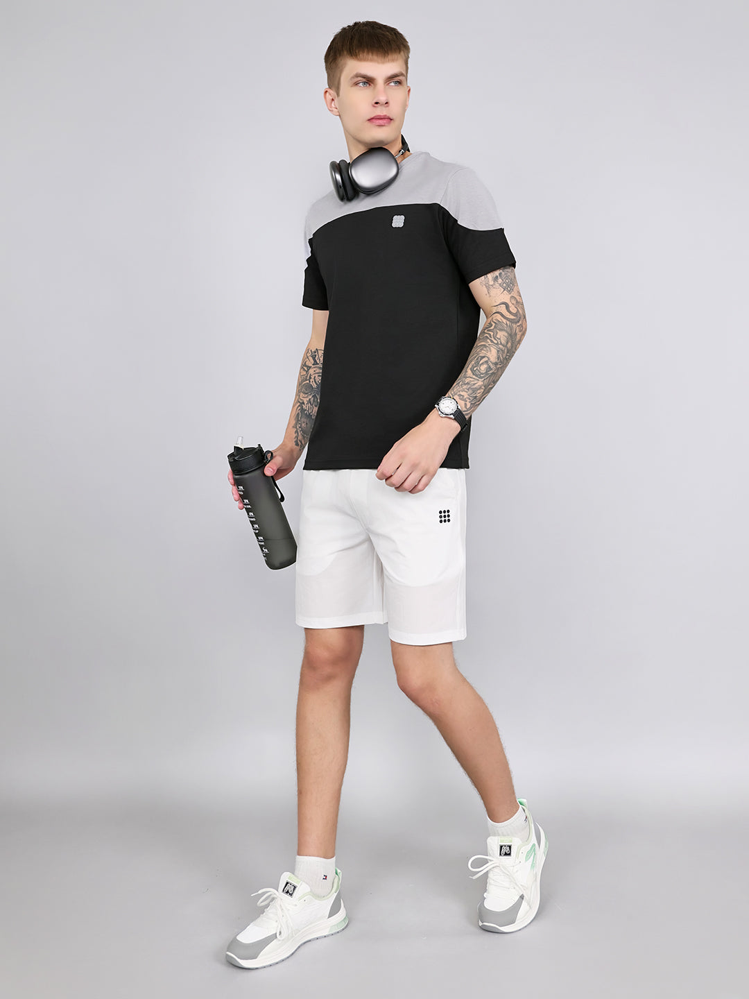 Rock.it Men Off White Solid Regular Fit Shorts