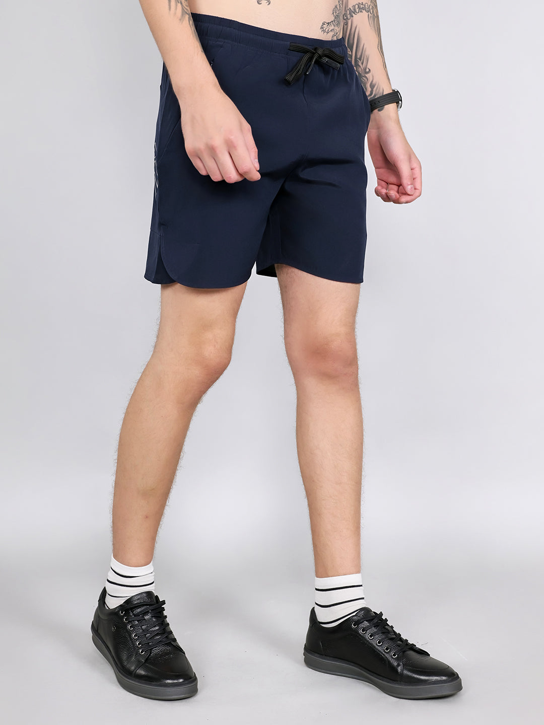 Rock.it Men Navy Blue Solid Regular Fit Shorts