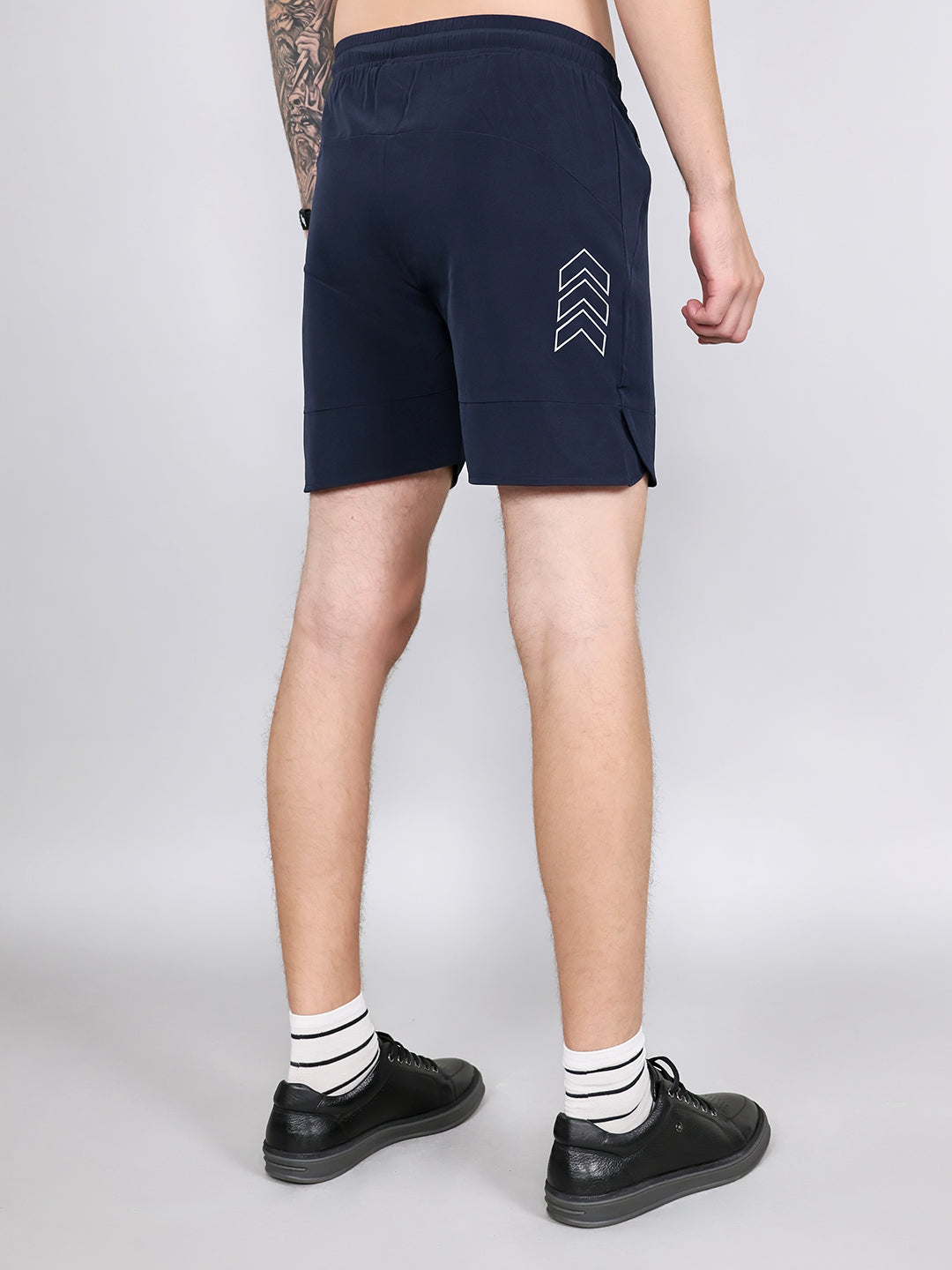 Rock.it Men Navy Blue Solid Regular Fit Shorts