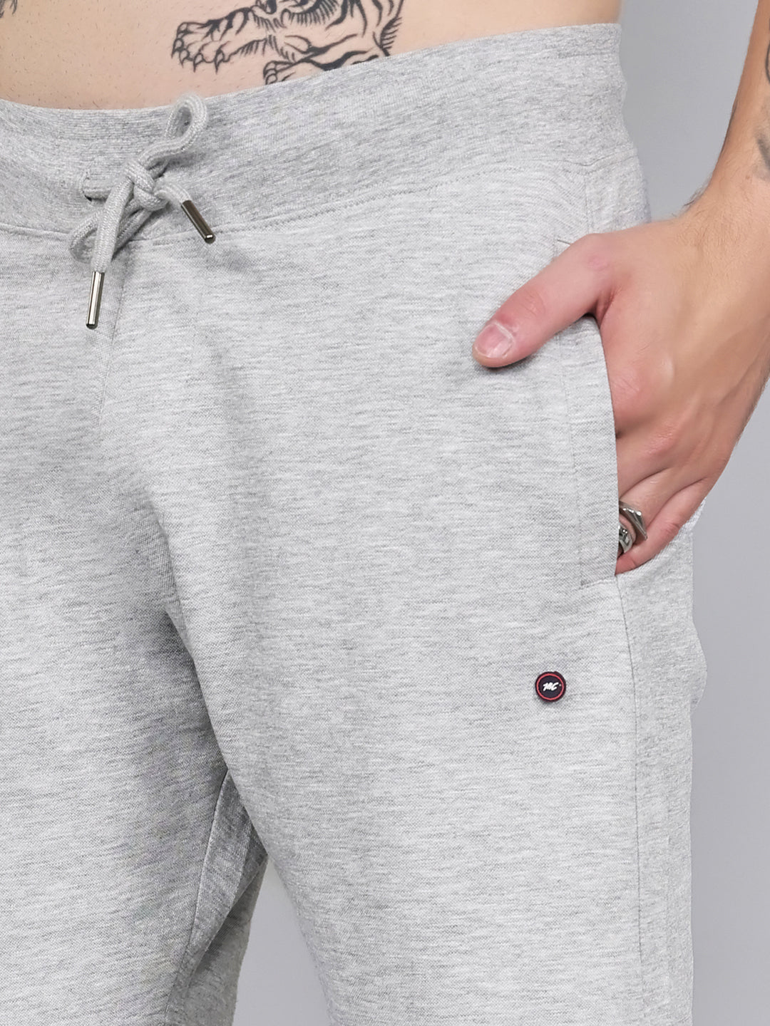 Men Light Grey Plain Regular Fit Bermuda