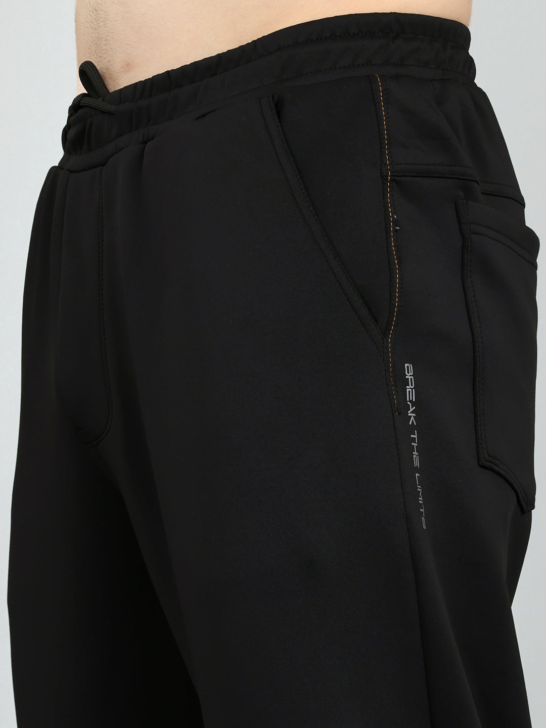 Men Black Solid Regular Fit Lower