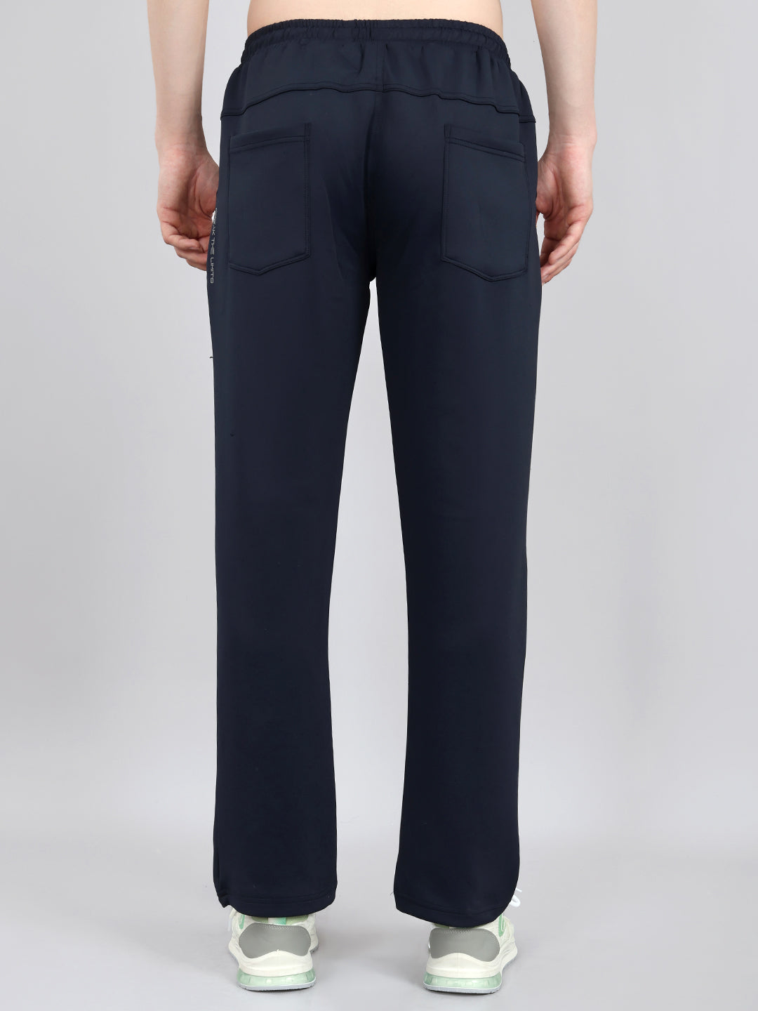 Men Navy Blue Solid Regular Fit Lower