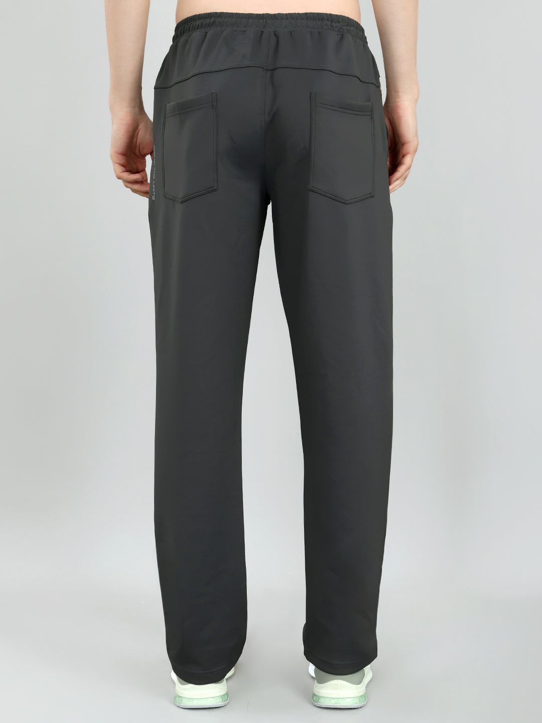 Men Grey Solid Regular Fit Lower