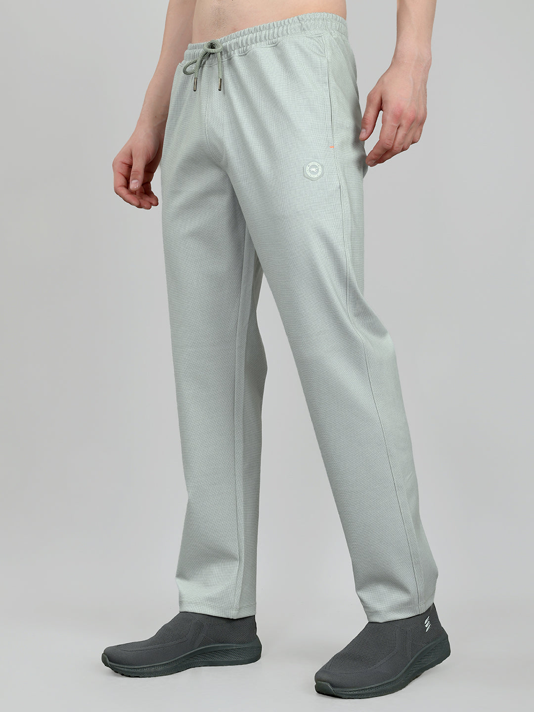 Men Grey Polka Dots Regular Fit Lower