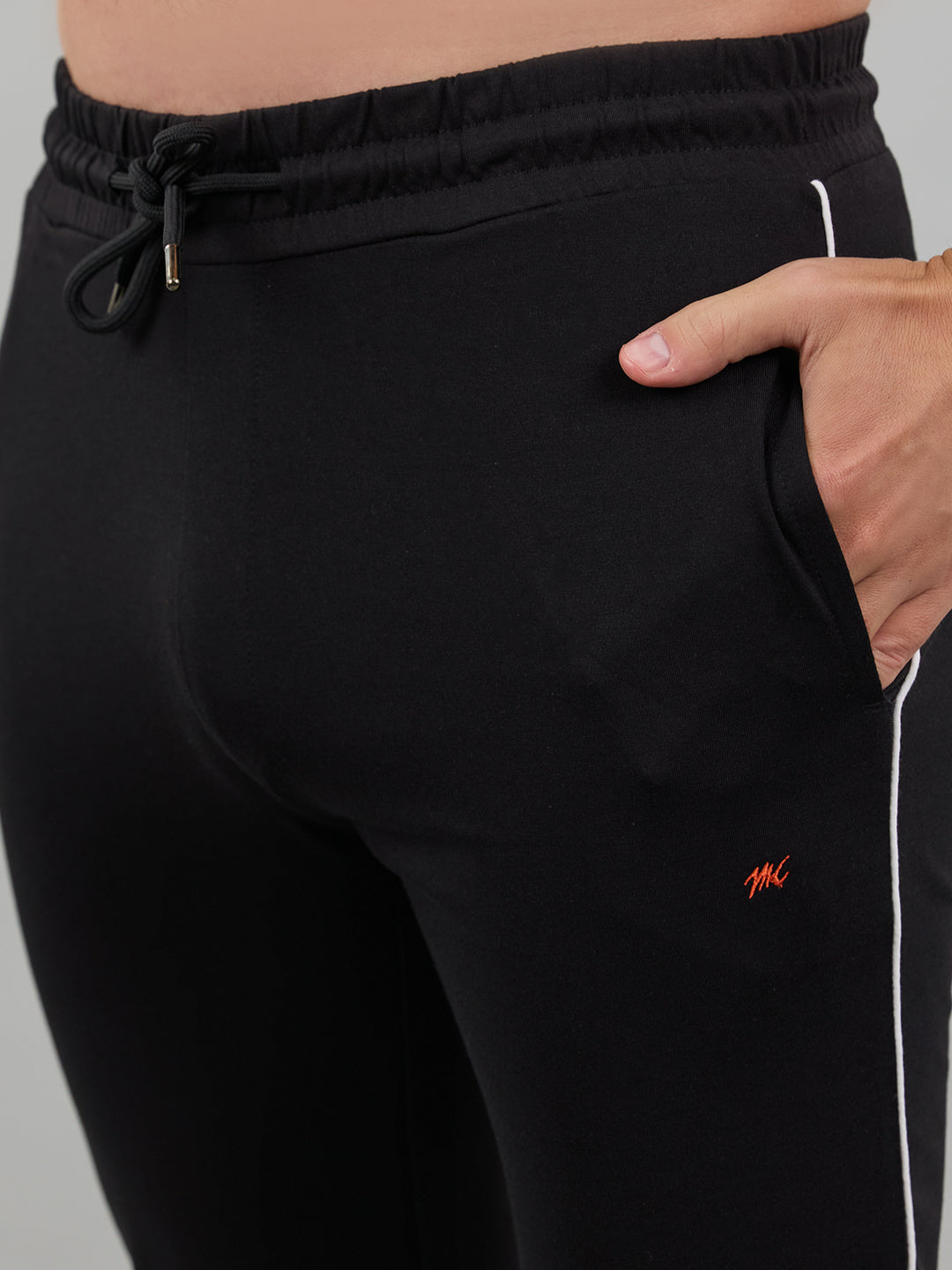 Men Black Solid Round Neck Half Sleeve Lower Set